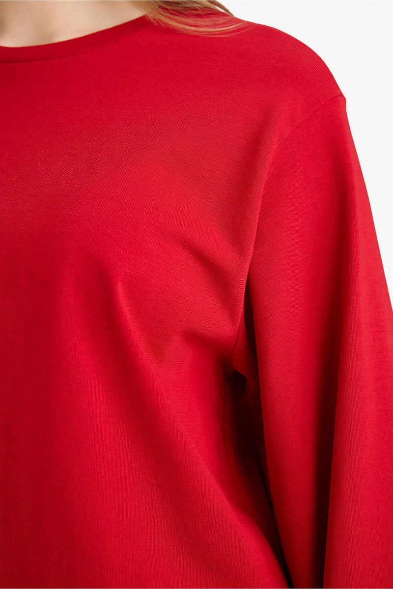 DeFacto Red Woman Regular Fit T-Shirt Cotton T-shirt Casual - Image 5